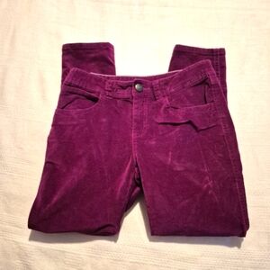 Tea Collection girls size 8 purple velvety adjustable waist pants VVGUC